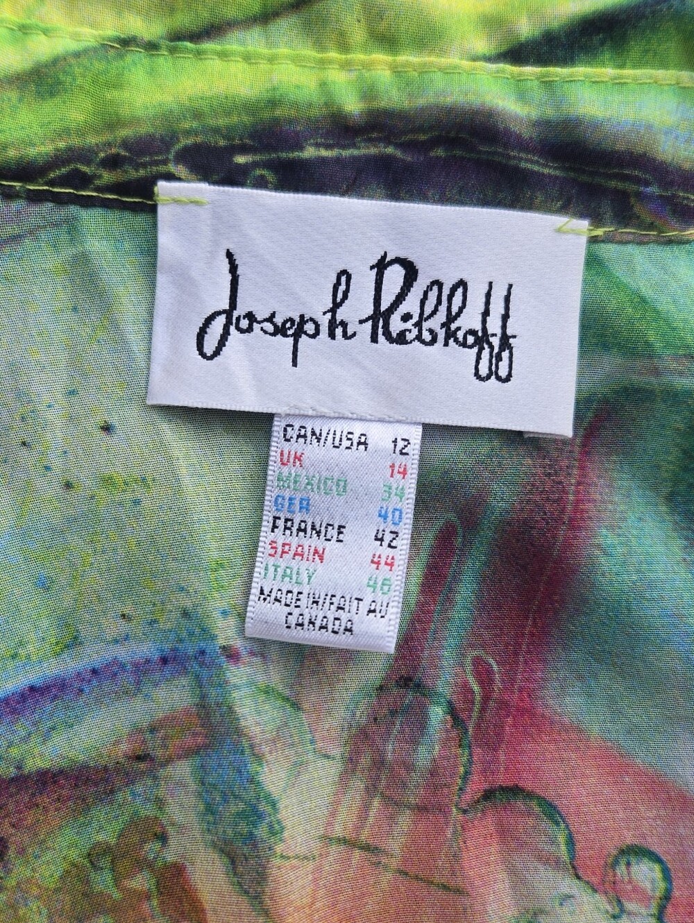 Joseph Ribkoff Trippy Chiffon Blouse - Picture 6 of 6